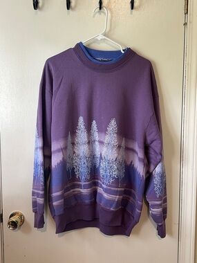 Vintage colorful forest crewneck